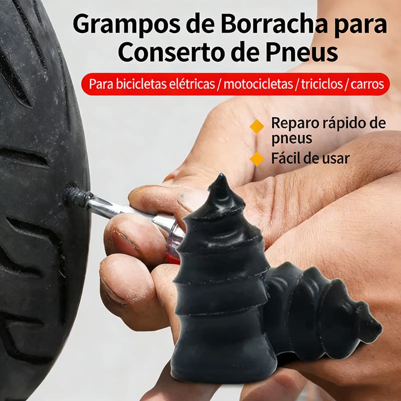 Kit de Reparo de Pneus a Vácuo para motocicleta Ferramenta,Sem Câmara De Borracha Ferramenta De Cola