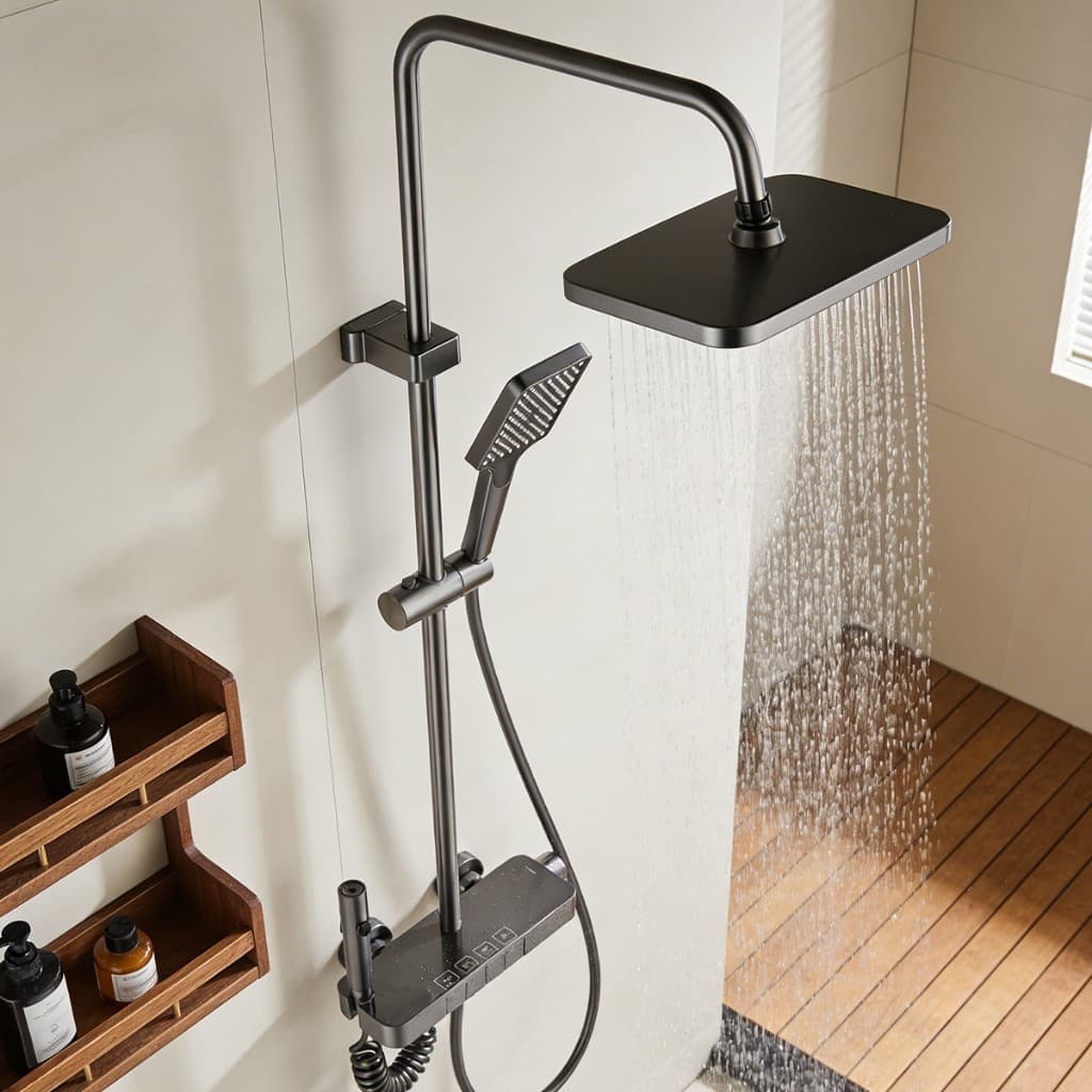 Cabeça E Sistema De Chuveiro De Aço Inoxidável-Multifuncional , Compatível Com Aquecedores De Gás/Água Elétricos
