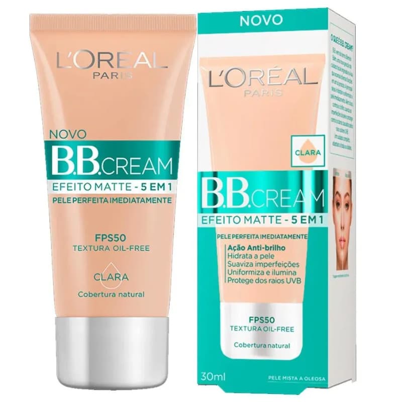 L'ORÉAL PARIS BB CREAM 5 EM 1 EFEITO MATTE FPS50 CLARA 2.0 30ML