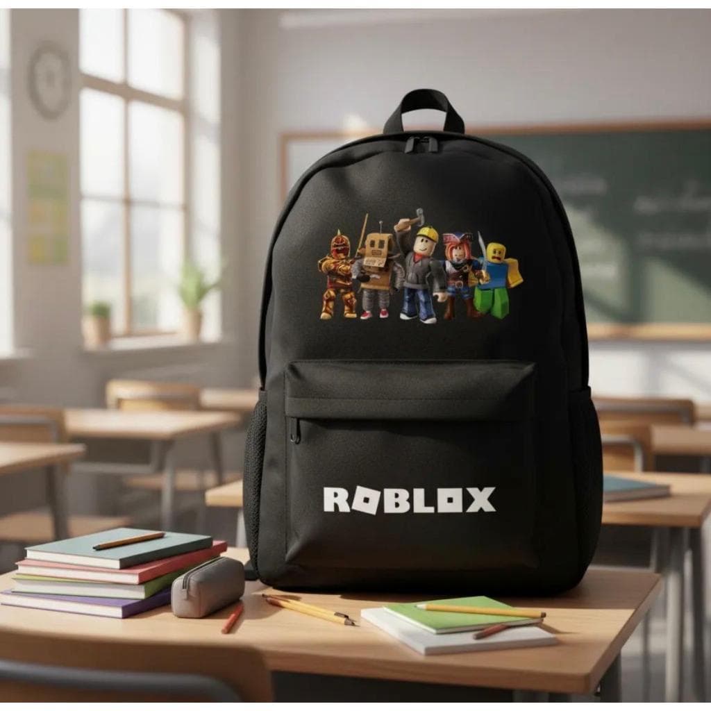 Mochila Roblox Adolecentes Escolar Para Viagens Bolsa Adulto Infantil jogos Anime Unissex Varias Cores Promoção
