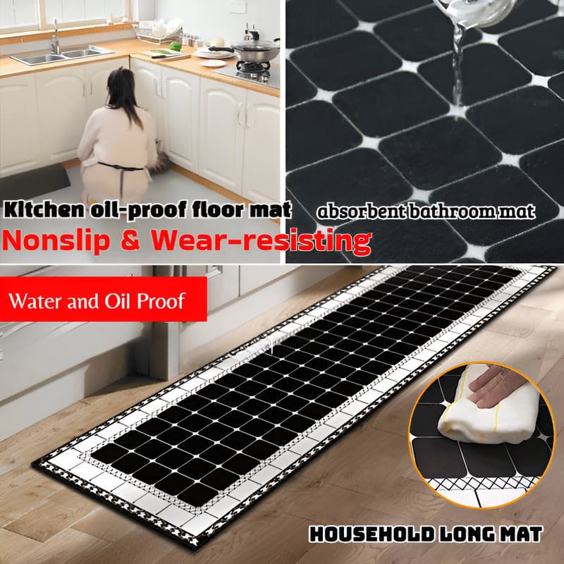 【Antiderrapante Absorvente de Água】Tapete para Cozinha/Porta Longo Resistente Antiderrapante Decorativo Casa