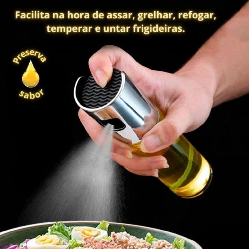 Kit 10 Un  Borrifador Spray Azeite Vinagre Óleo Limão 100ml Galheteiro Pulverizador De Vidro Jato Tempero Cozinha Salada