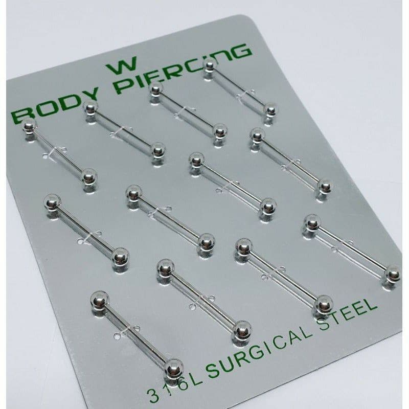 piercing de língua aço inoxidável cirúrgico Prata 1 unidade