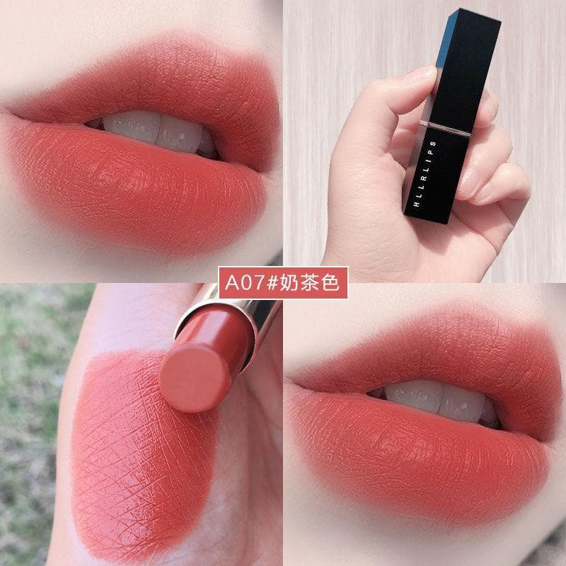 HLLR umidade batom macio 3.2g tubo retangular hidratante batom gordo estilo estudante cosméticos domésticos maquiagem fe