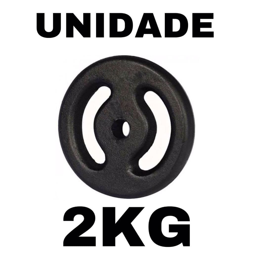 Anilha Pintada Musculação 2kg - Unidade
