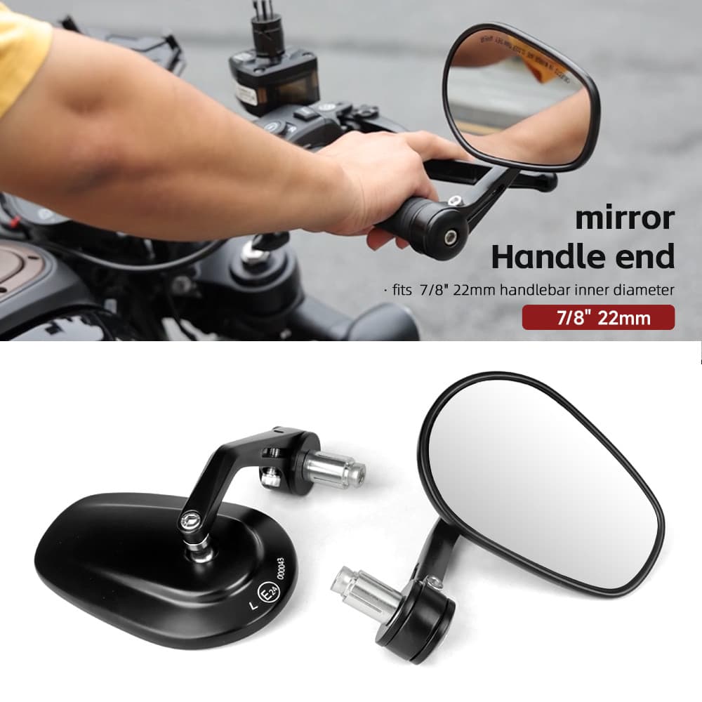 7/8 " 22mm Motocicleta Guiador Final Espelho Liga De Alumínio Retrovisor Universal Para VOGE 525R 300R 300DS CFMOTO YAMA