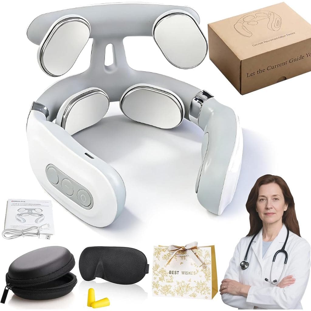 Dispositivo de Neuromodulação Cervical Aurenova Sereni Stim, Design Sem Fio Atualizado do Sereni Stim para Pescoço e Mod