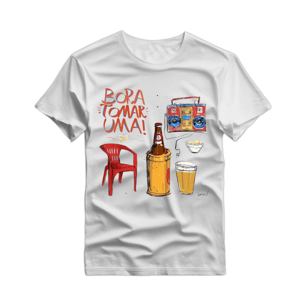 Camiseta Unissex Estampada Bora Toma Uma Beer camisa algodão cerveja