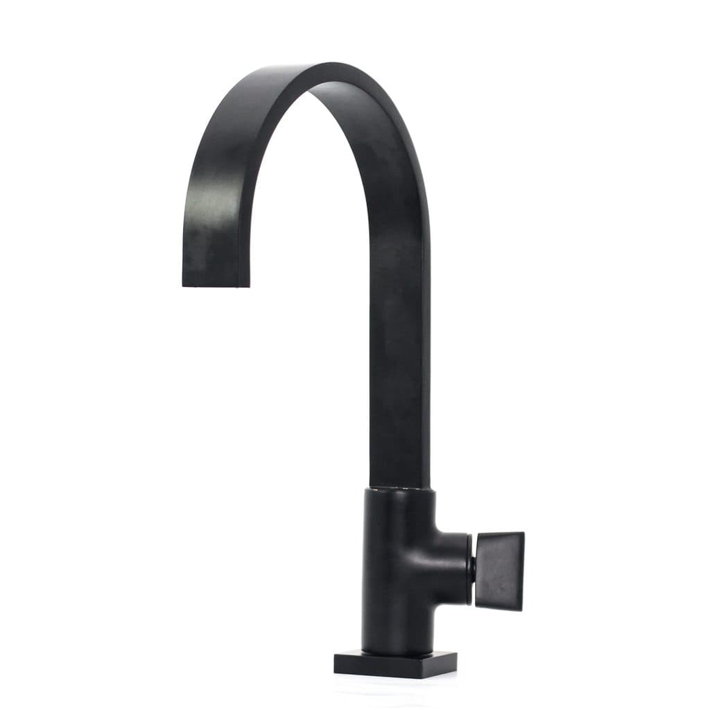 Torneira Para Lavatorio De Mesa 1/4 De Volta Preto Samer Metais