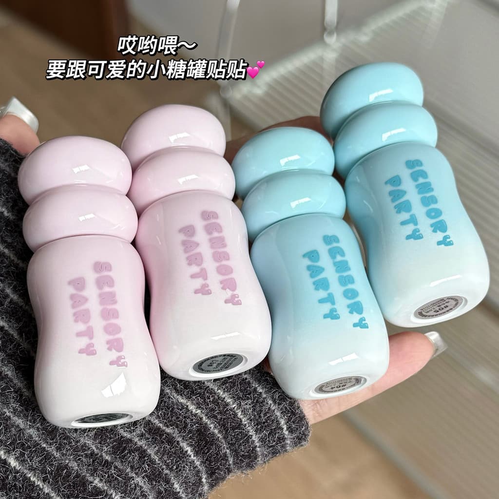 MBLL!Coreano pequeno açucareiro lábio purê fosco esmalte labial não-desbotamento copo antiaderente Pseudo-Face batom est