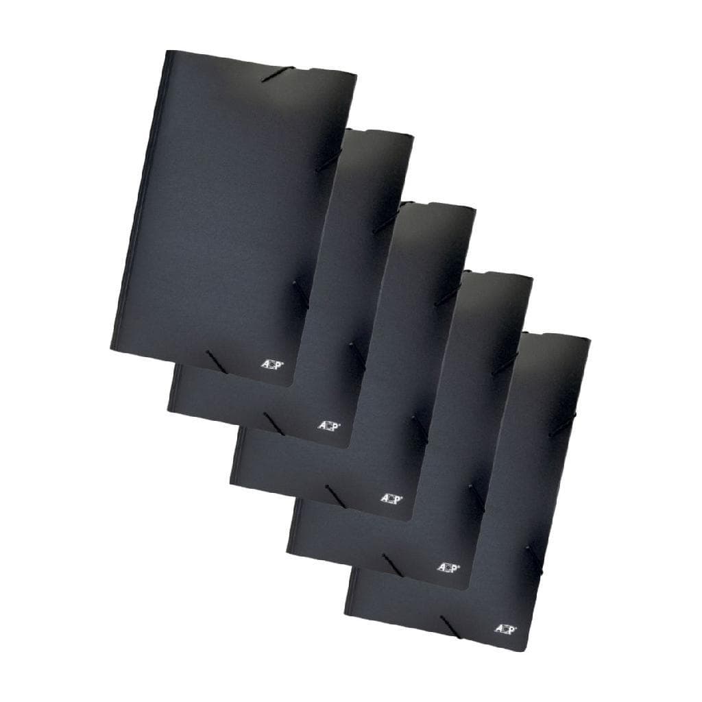 Kit Pasta Aba Elastica Oficio Linha Black Preta 5und ACP