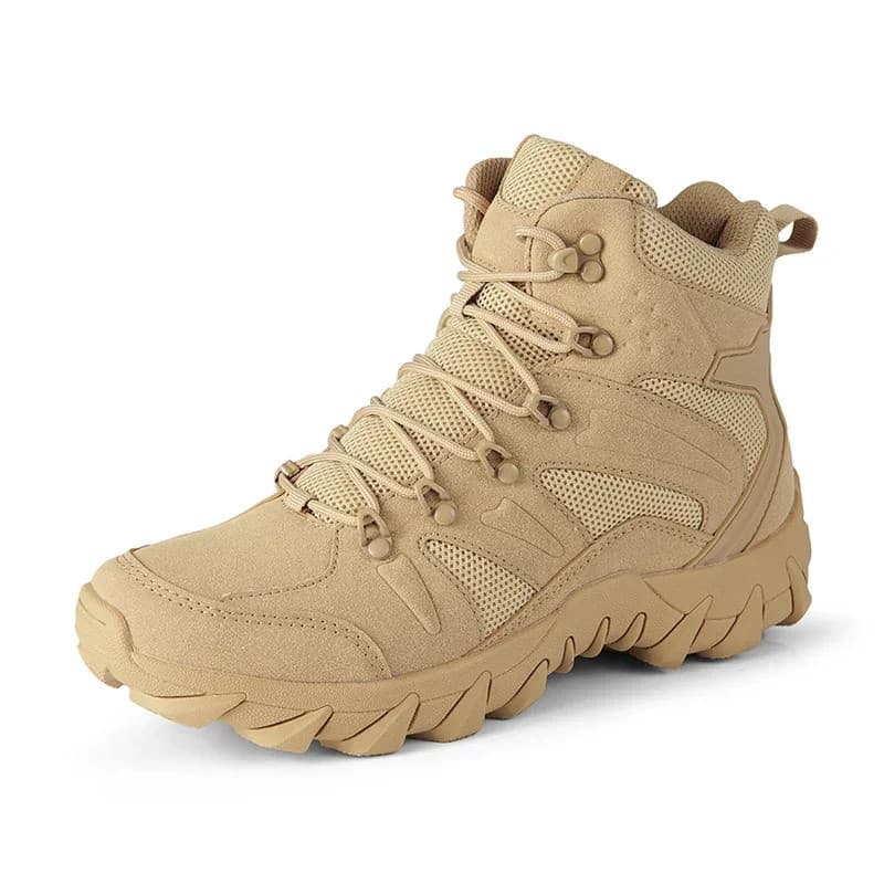 Botas de cano alto para homens, botas de caminhada ao ar livre, botas de deserto, calçados de segurança para trabalho ao