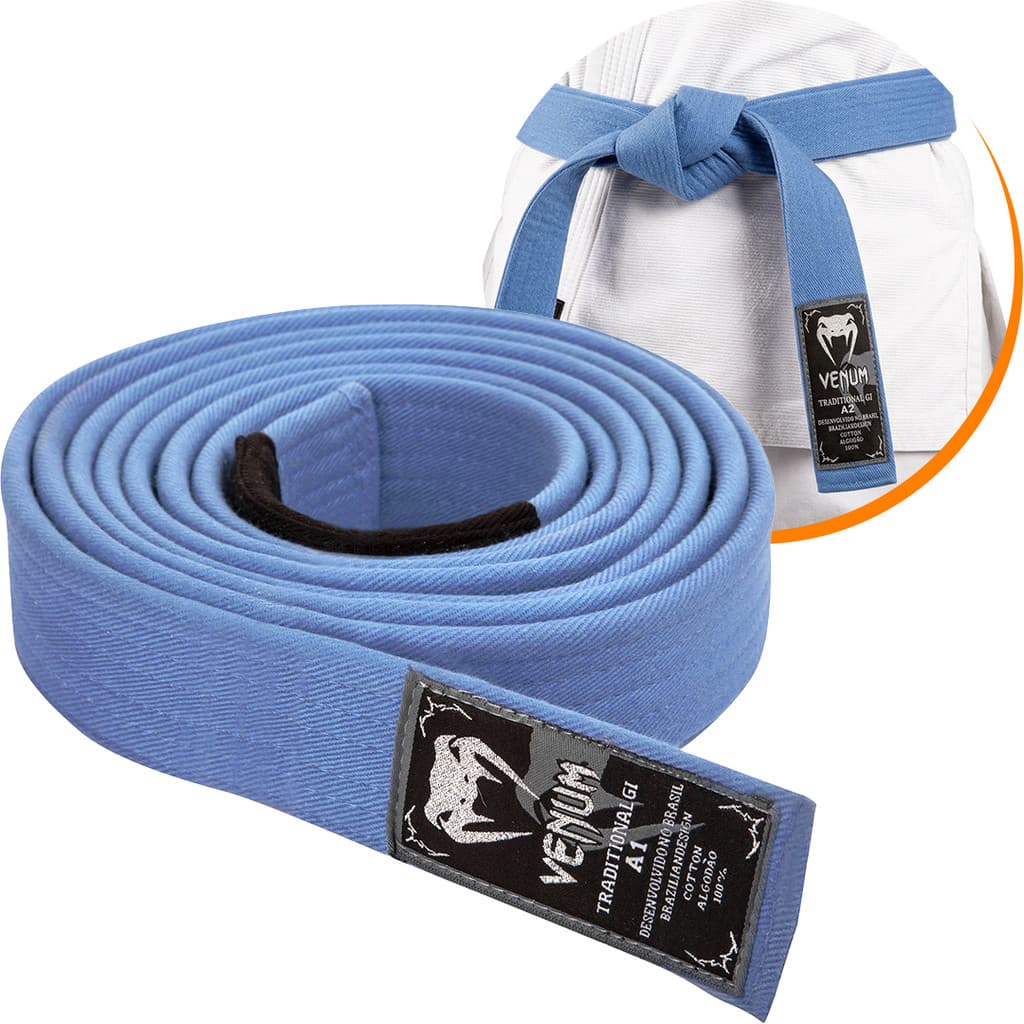 Faixa Kimono Bjj Belt Venum Azul A1 Jiu Jitsu Adulto Azul