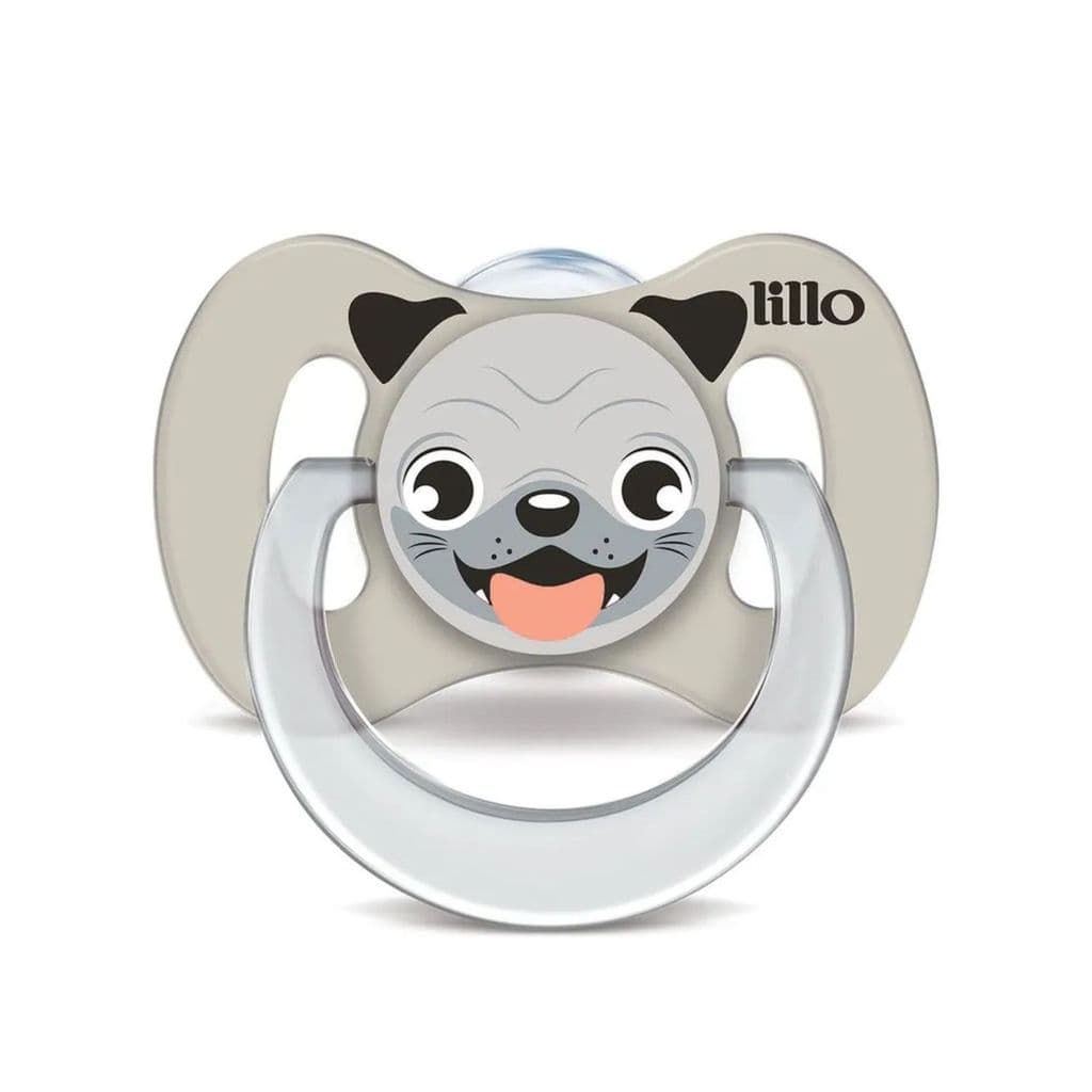 Chupeta Lillo +6 Meses Funny Animais Bico Anatômico Silicone Tamanho 2 Chupeta Bebê Cachorrinho