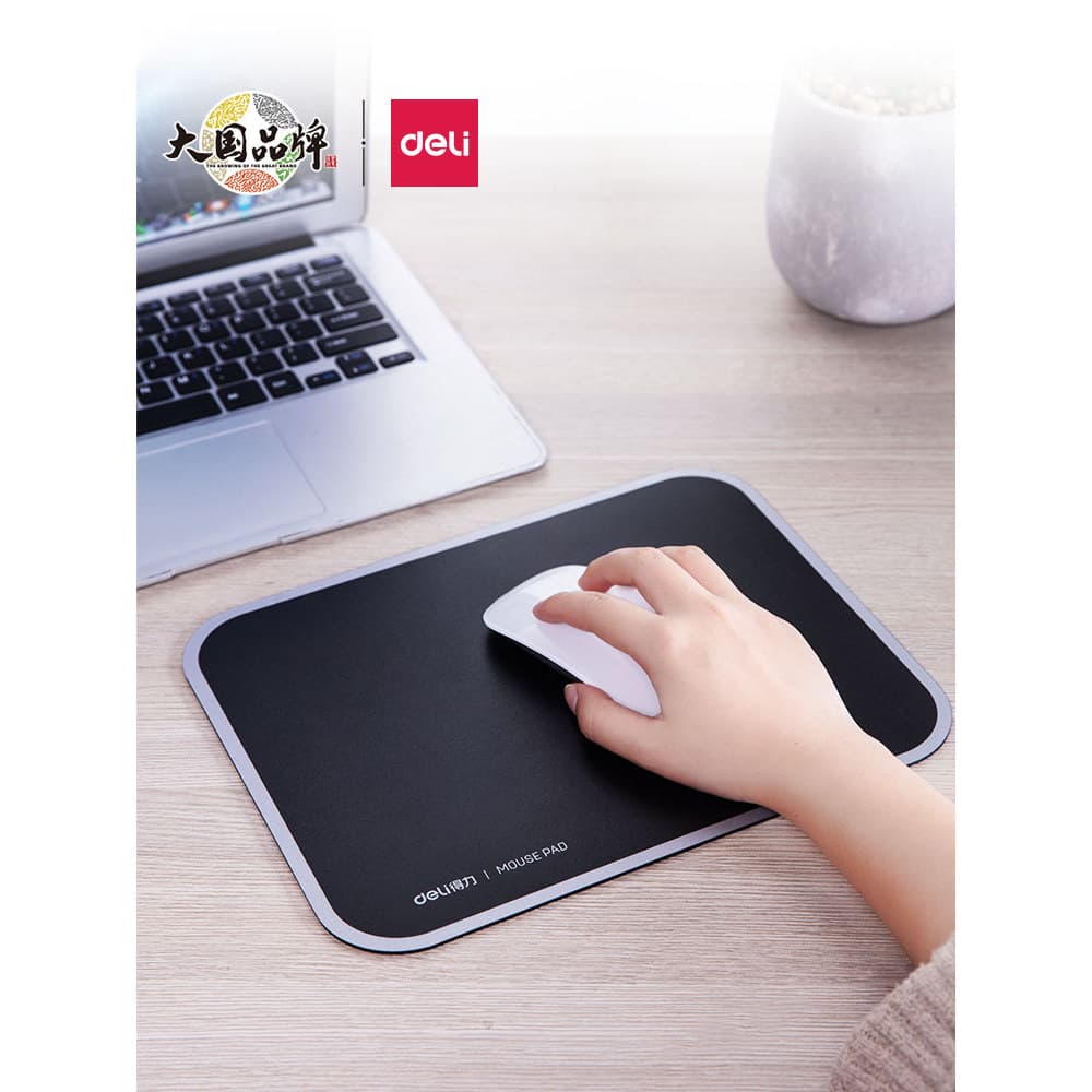 Deli mouse pad resina borracha antiderrapante confortável pulseira material de escritório doméstico jogo estudante mouse