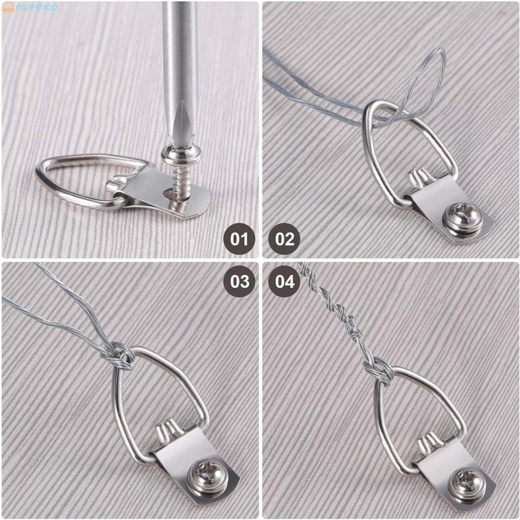 Kit De Suspensão De Imagem Resistente 20pcs Cabides De Anel D Com Parafusos Para Pendurar Molduras De Fotos