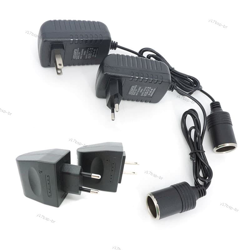 Adaptador De Isqueiro De Carro AC 220V Para DC 12V 0.5a 1a 2a Plugue Da Ue Acessórios Automotivos Conversor Peças Intern