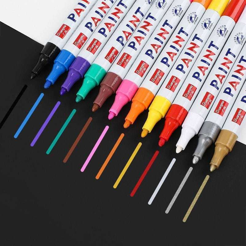 Caneta PAINT Marcadora Permanente Pinta PNEU A Prova D'água COLORIDA - Retoque Carro Tenis Vidro