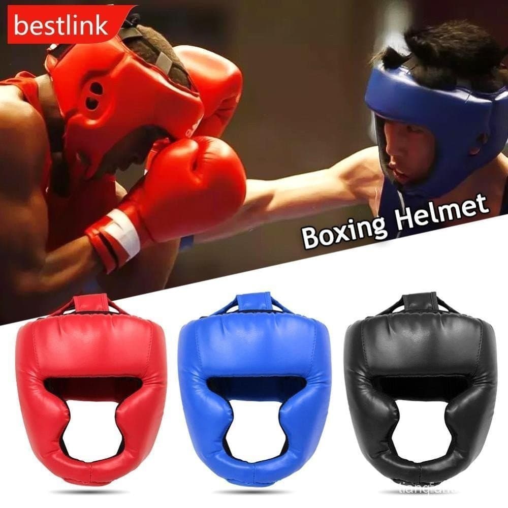 BESTLINK Capacete De Boxe Pu Totalmente Coberto , Crianças , Adultos , Muay Thai , Treinamento , Sparring , Equipamento