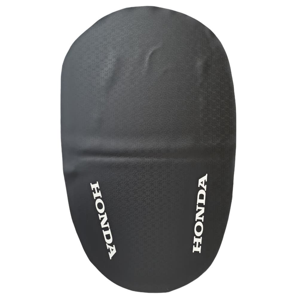 Capa de Banco Moto Honda Pop100 2007 2008 2009 2010 2011 2012 2013 2014 2015Preto Colmeia Escrita Honda