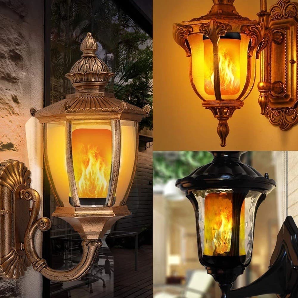 Lâmpadas Led Efeito Fogo Chama 9w Bivolt Flame 1800k E27 3 Modos