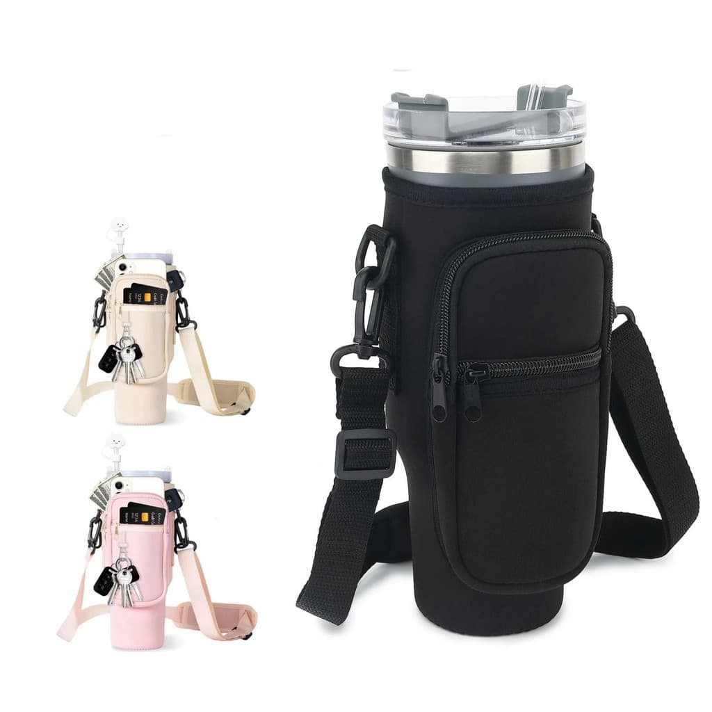 Bolsa Porta Garrafa De Água Compatível Com Copo 40oz 1,2 Litro a Celular Com Alça De Ombro Ajustável