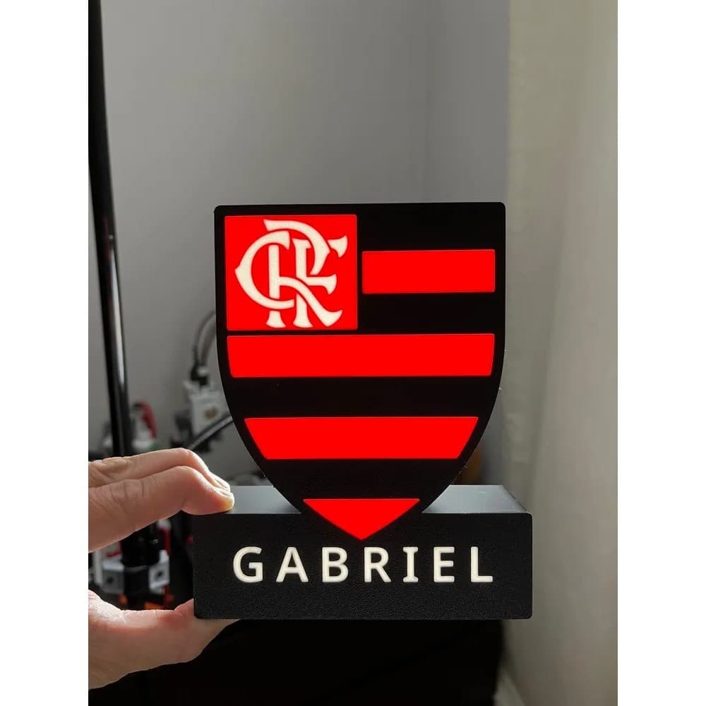 🔴⚫ Placa escudo time Personalizada  🔴⚫