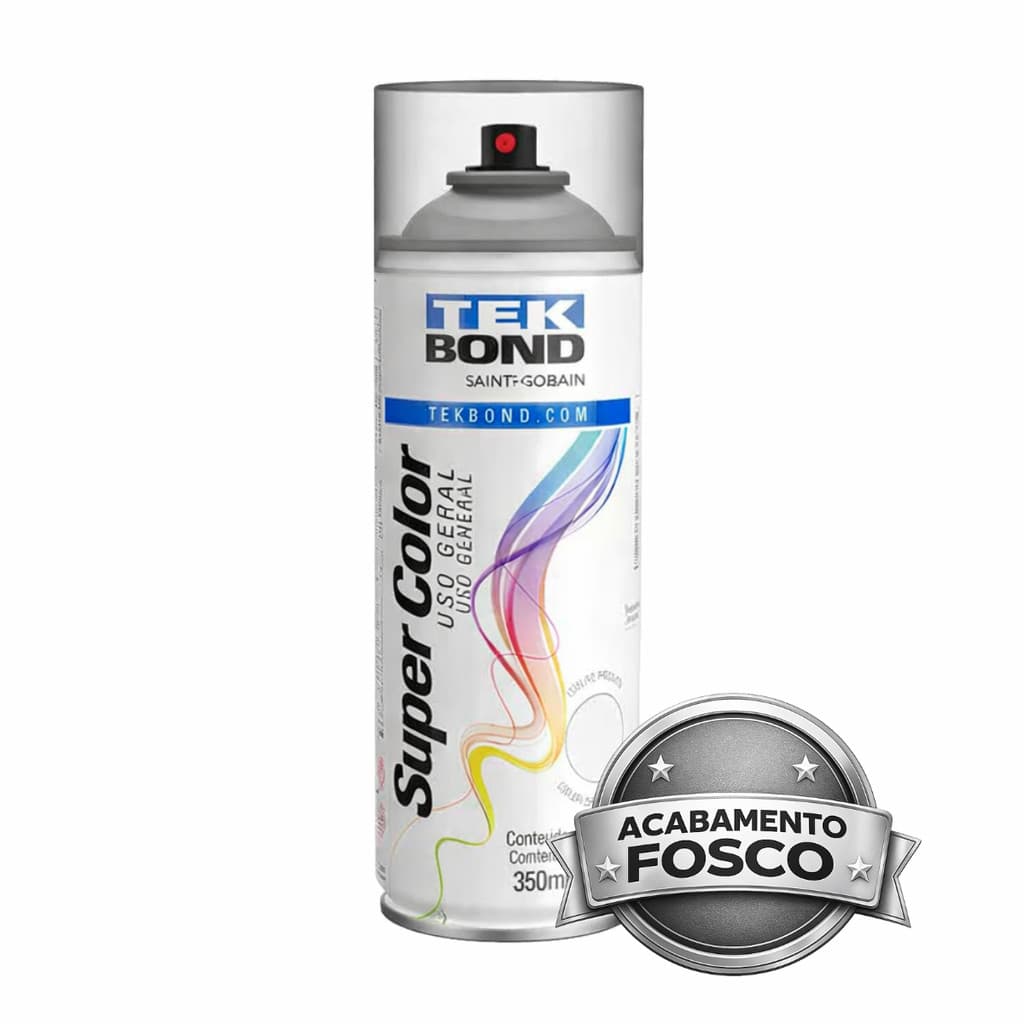 Verniz Fosco Tekbond Spray 350ml Uso Geral Secagem Rápida Acabamento Fosco