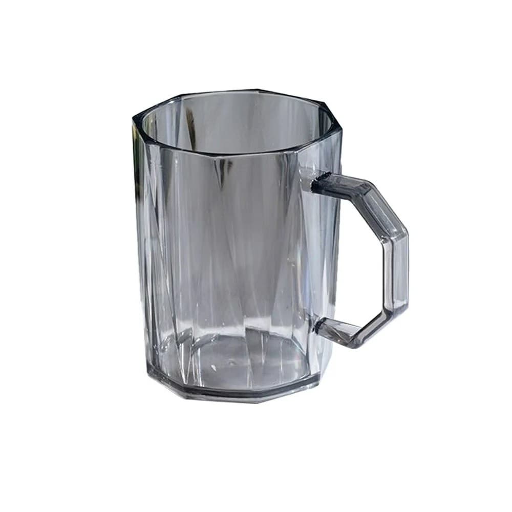 Conjunto 6 Canecas Transparente Moderna Com Relevo 500ml