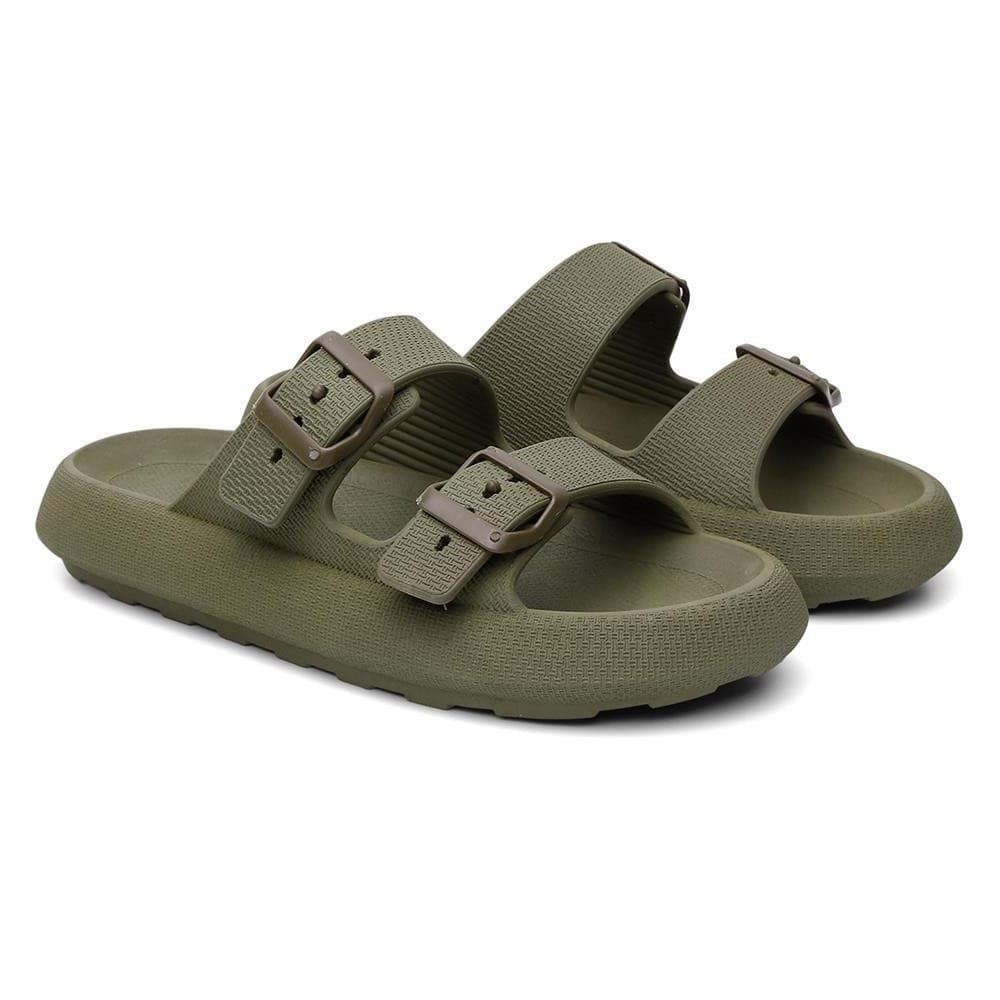 Chinelo Feminino Nuvem Macia  Slide Confortável Birken Fivela Moda