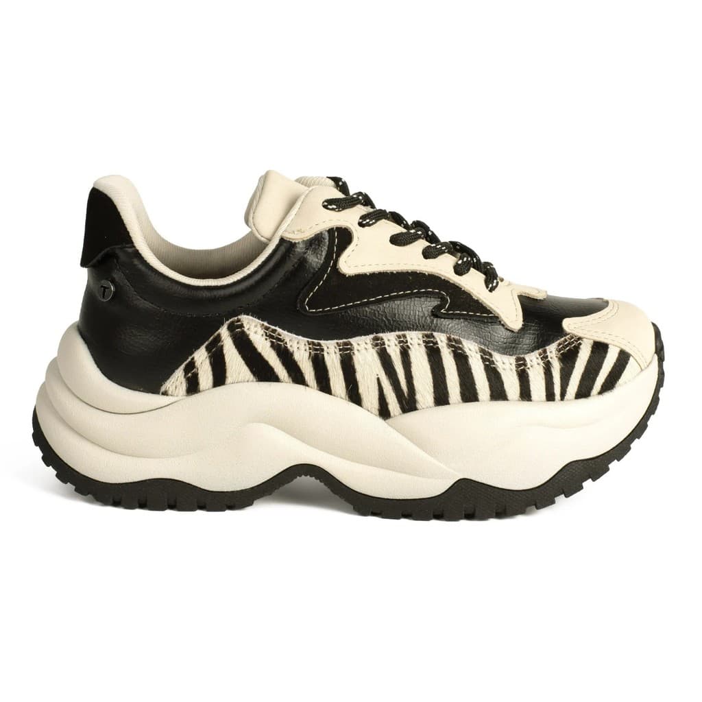 Tênis Chunky Couro Zebra T9132