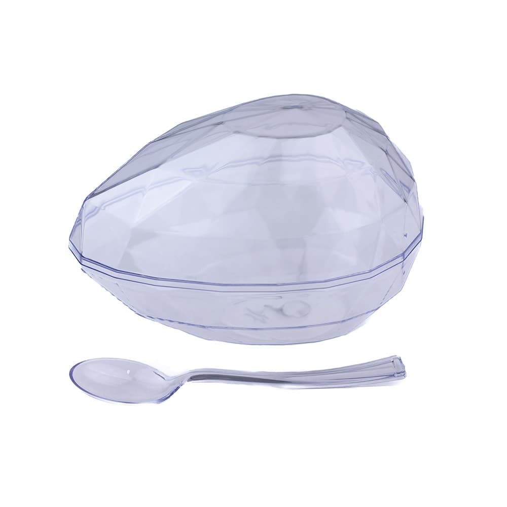 Kit 4 Ovos Acrílico Diamante Casca Ovo De Páscoa Blue Star 250g ou 350g COM COLHER