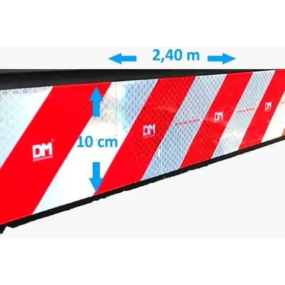 Faixa Refletiva Parachoque Dm Vermelho 2,4m 10cm Detran
