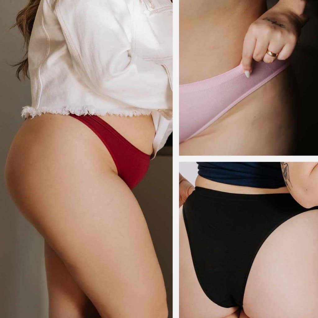 Calcinha Tanga Kit 6 Feminina com Lateral Fina Poliamida Anatômica Seamless Diversas Cores Hoahi