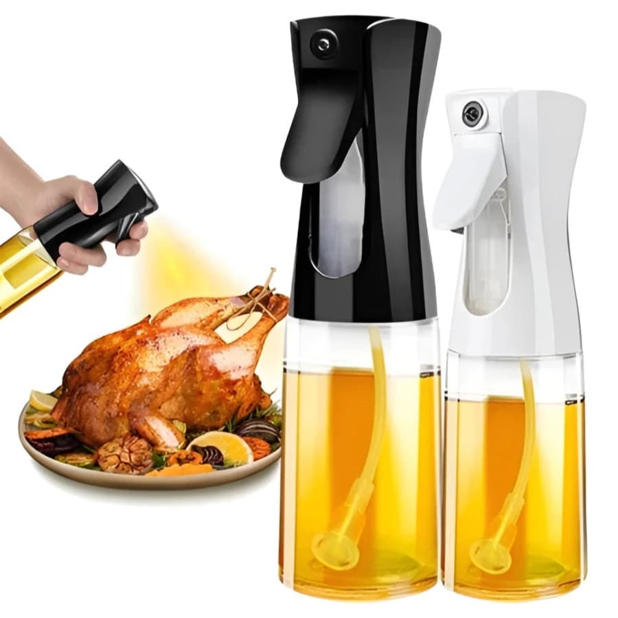 Spray Borrifador Azeite 300ml Vidro Premium – Galheteiro Óleo Vinagre Culinária Cozinha Gourmet