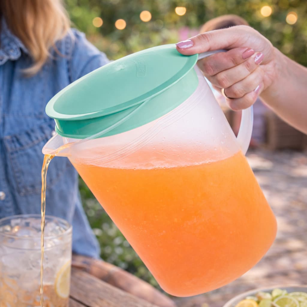 Jarra Oval 2l Agua Suco P/ Porta Geladeira Tampa Articulada