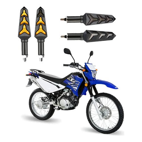 Kit 4 Setas Led Sequenciais Yamaha Xtz 125 2007 2008 2009 Preto