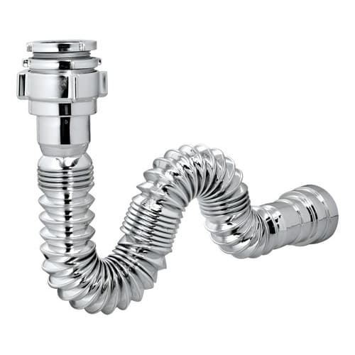 Sifão Sanfonado Flexível Cromado Cozinha Banheiro Pia Tanque Metalizado / Cromado