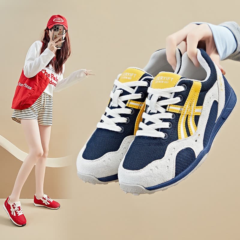 Ins versão coreana novo Forrest Gump sapatos femininos 2025 outono estudante correndo esportes de sola grossa aumentando