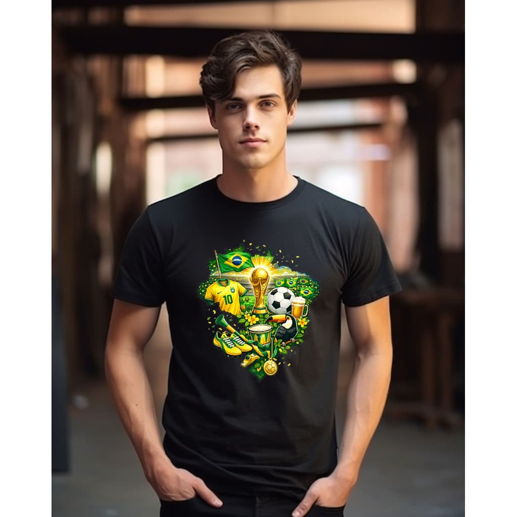 Camiseta COPA 2026 MAPA Masculina Feminina Camisa Básica 100% Algodão