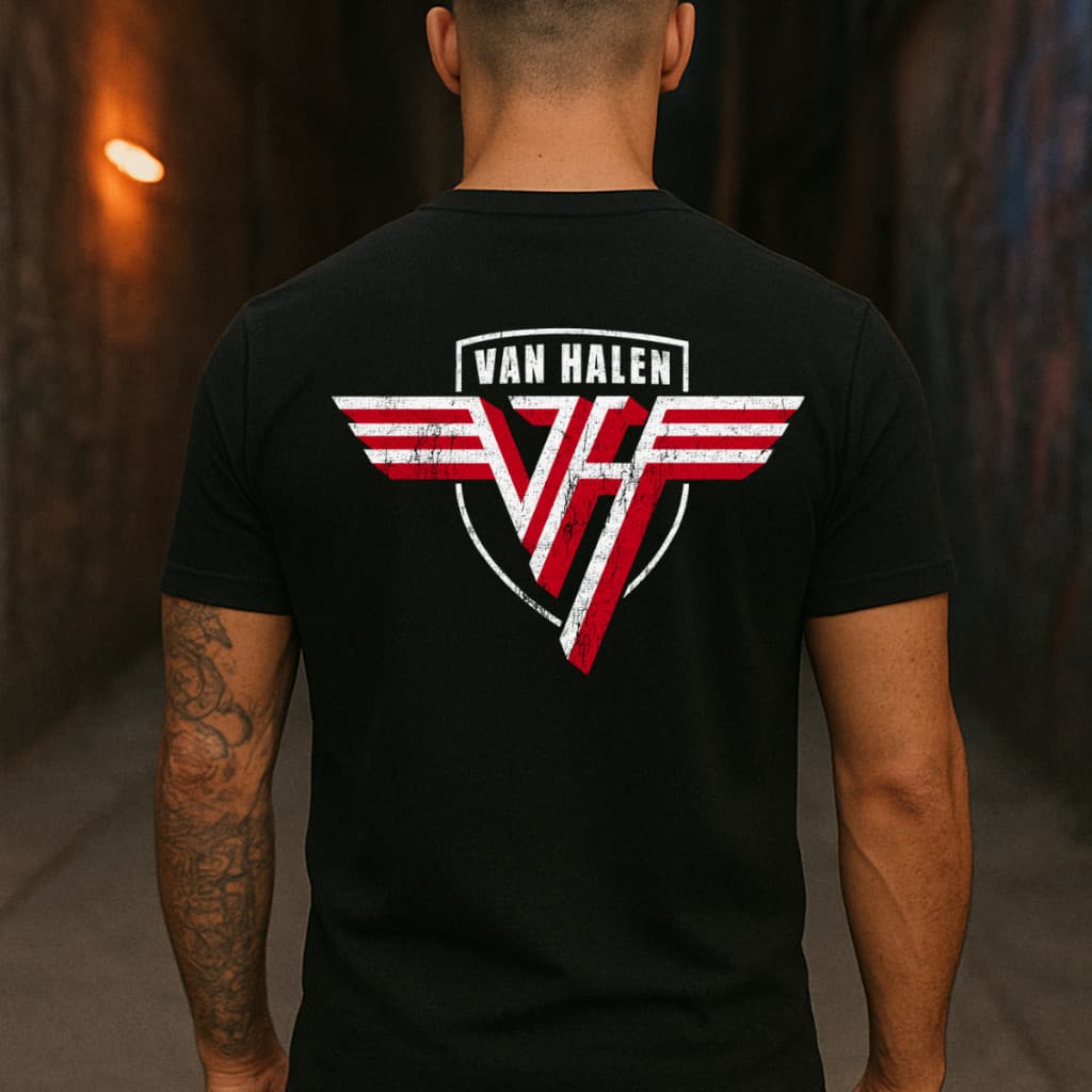 Camiseta Masculina Van Hallen Rock premium dia a dia Treino 100% Algodão