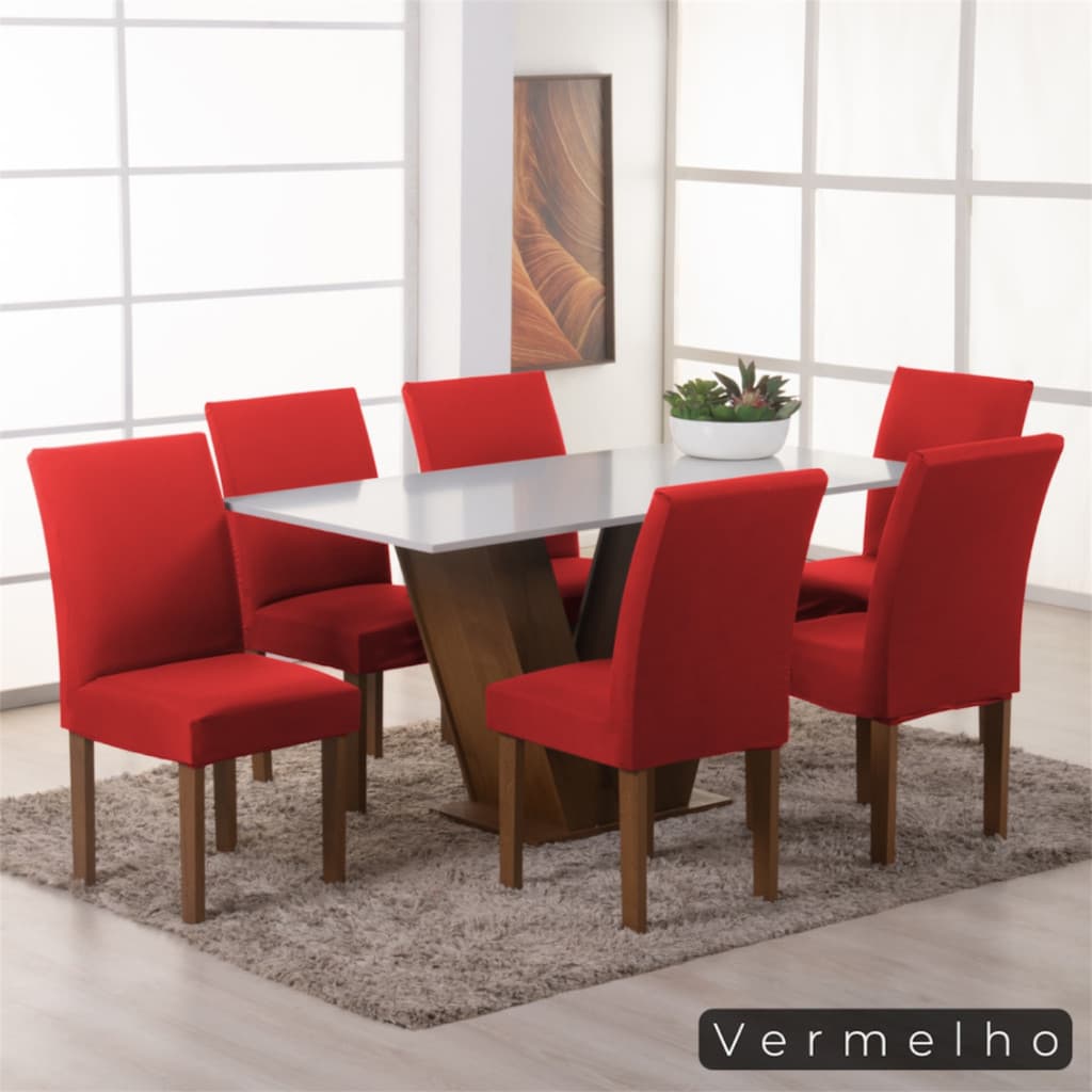 Kit com 4 Capas de Cadeira Jantar Decoração Elegante