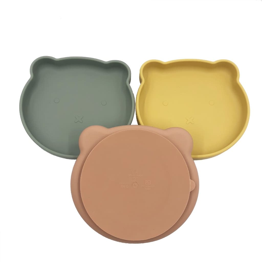 Prato Infantil De Silicone À Prova De Queda Conjunto De Pratos Para Bebês Talheres De Alimentação Suplementar