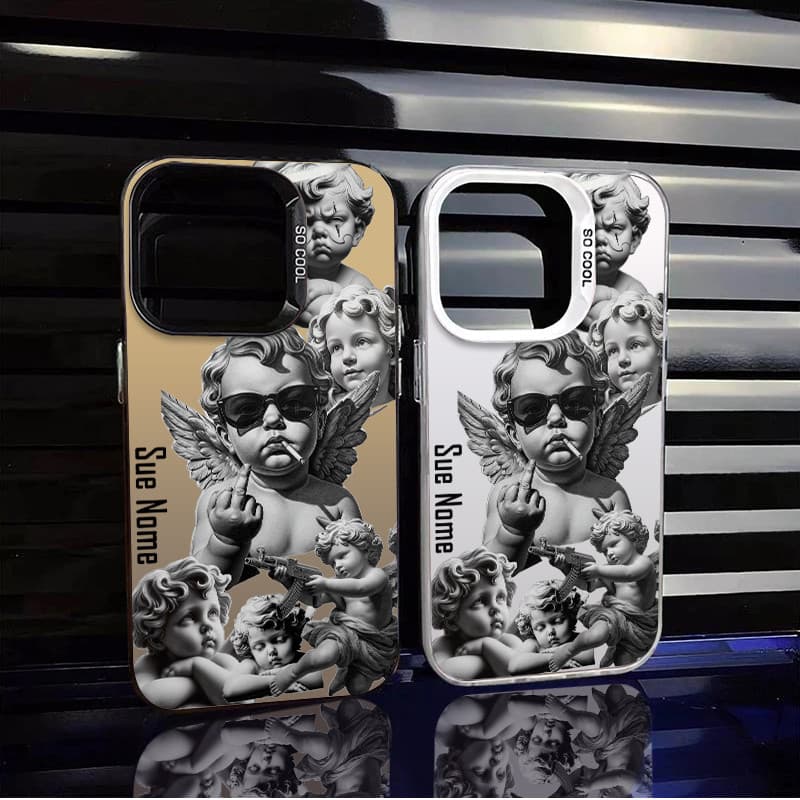 Capinha personalizado Anjo Cupido Para iPhone 13 normal 15 16 17 13 12 11 14 pro max 15 Plus 16 PRO Capa