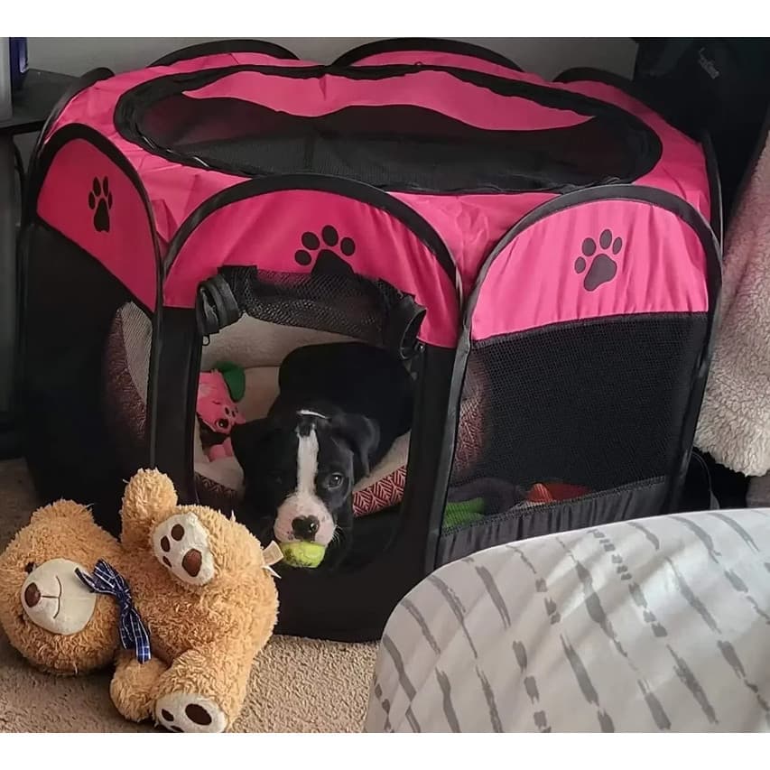 Cercado Casinha Pet Cachorro Gato Caminha Animal Cerca Dobrável Dormitório