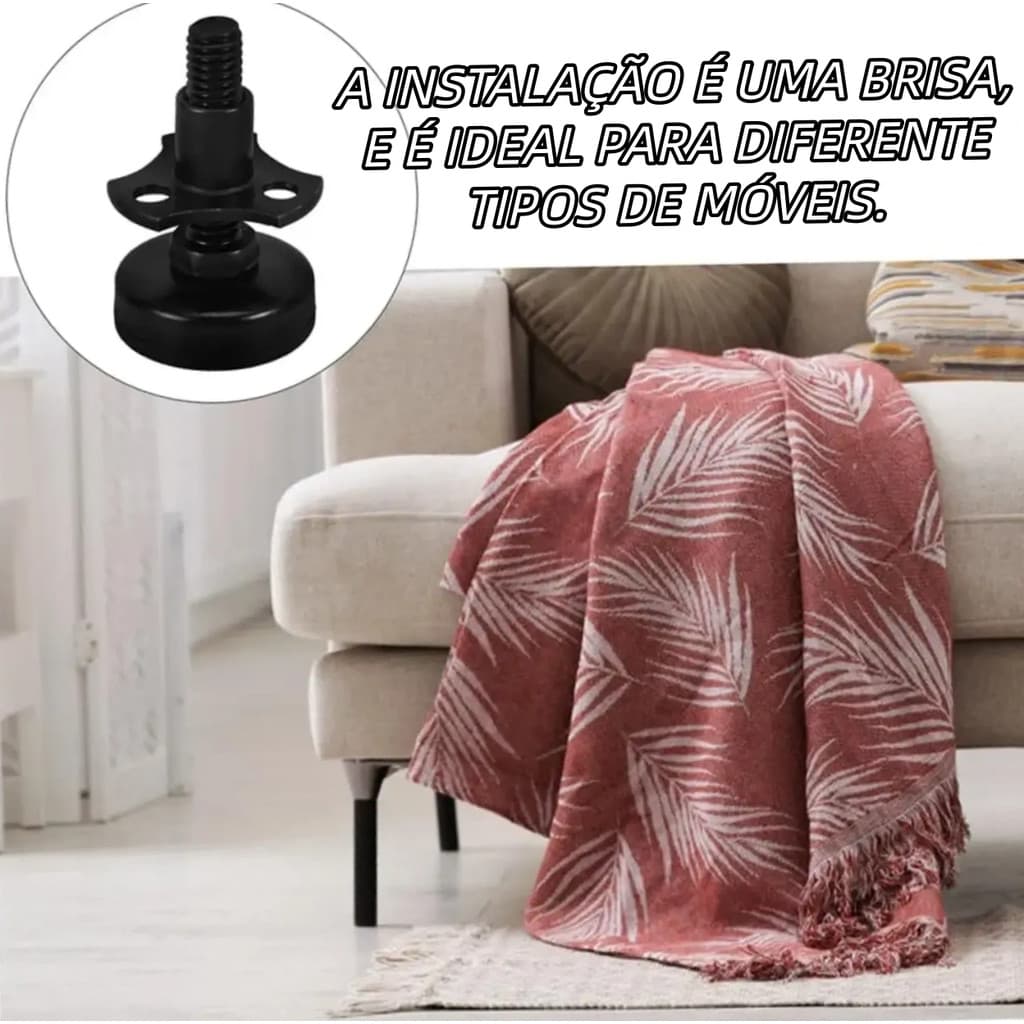 Móveis ajustável tapete de pé plano preto rosqueado pé de mesa ajustável 40 peças montagem 20 peças tapete antiderrapant