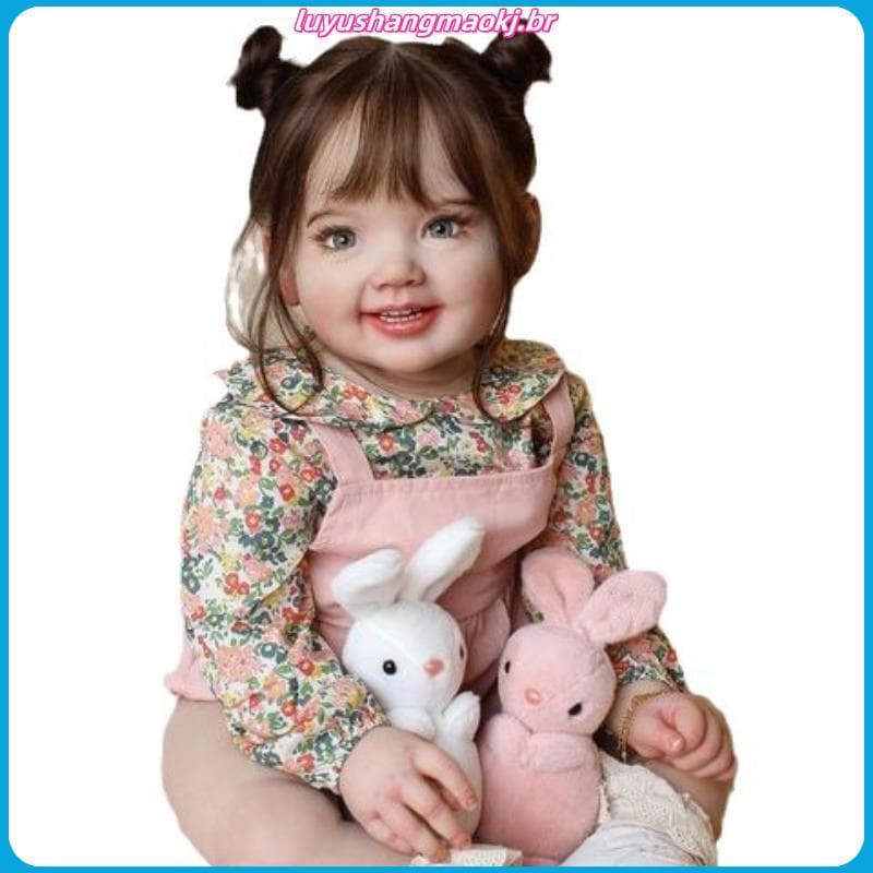 28 Polegadas Original Enorme Tamanho Do Bebê Reborn Criança Menina Cammi Boneca Acabada Corpo Macio 3D-Pintura Tom De Pele Com Veias