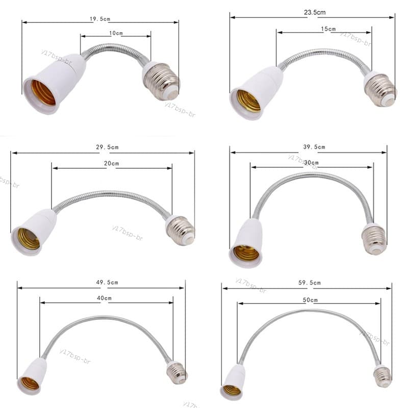 Flexível E27 A E27 LED Base Da Lâmpada Soquete Extensor Extensão Suporte De Luz Conversor 17BR1