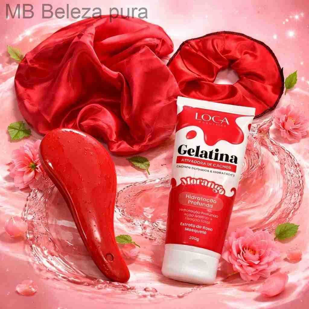 Kit Capilar Completo 💇‍♀️✨ – Gel 200g + Escova Mágica + Touca de Cetim + Xuxinha | Definição e Cuidado DiárioA9JB