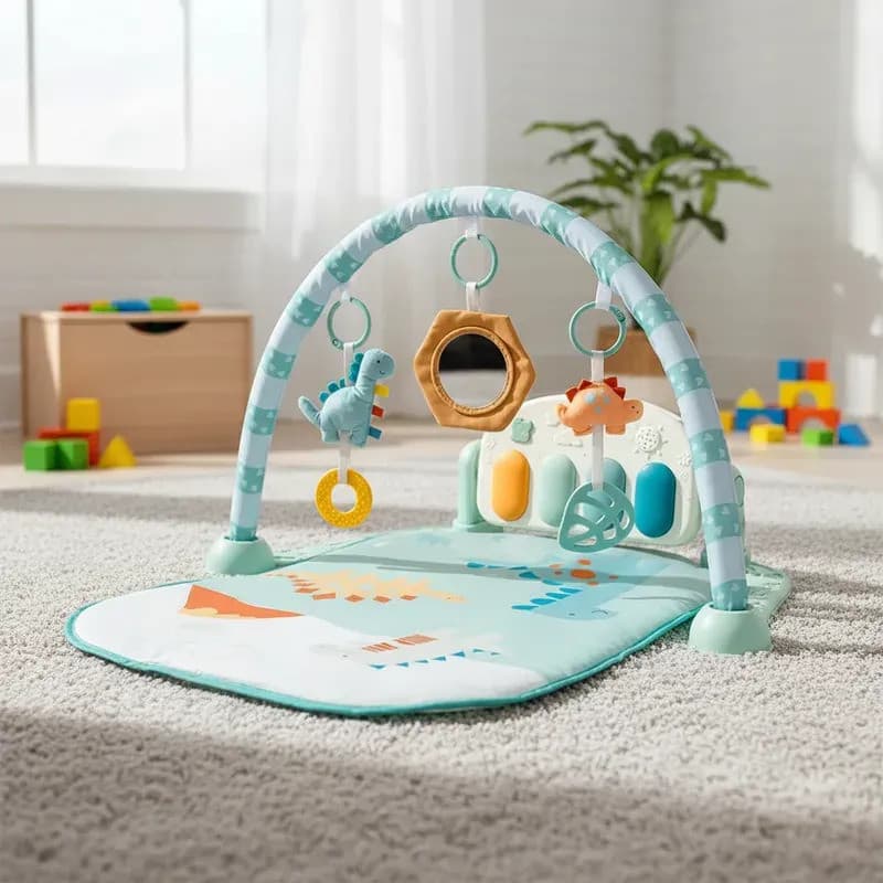 Tapete Ginásio Atividades Bebê Piano Musical Magic Buba Interativo Espelho BPA Free 3m+